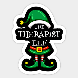 The Therapist Elf Matching Family Christmas Pajama Sticker